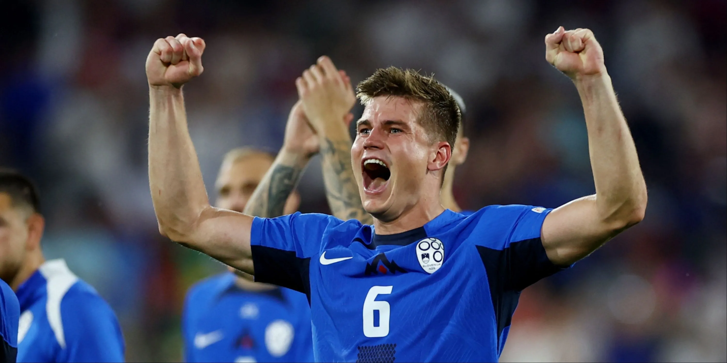 Jaka Bijol trong màu áo đội tuyển Slovenia tại Euro 2024