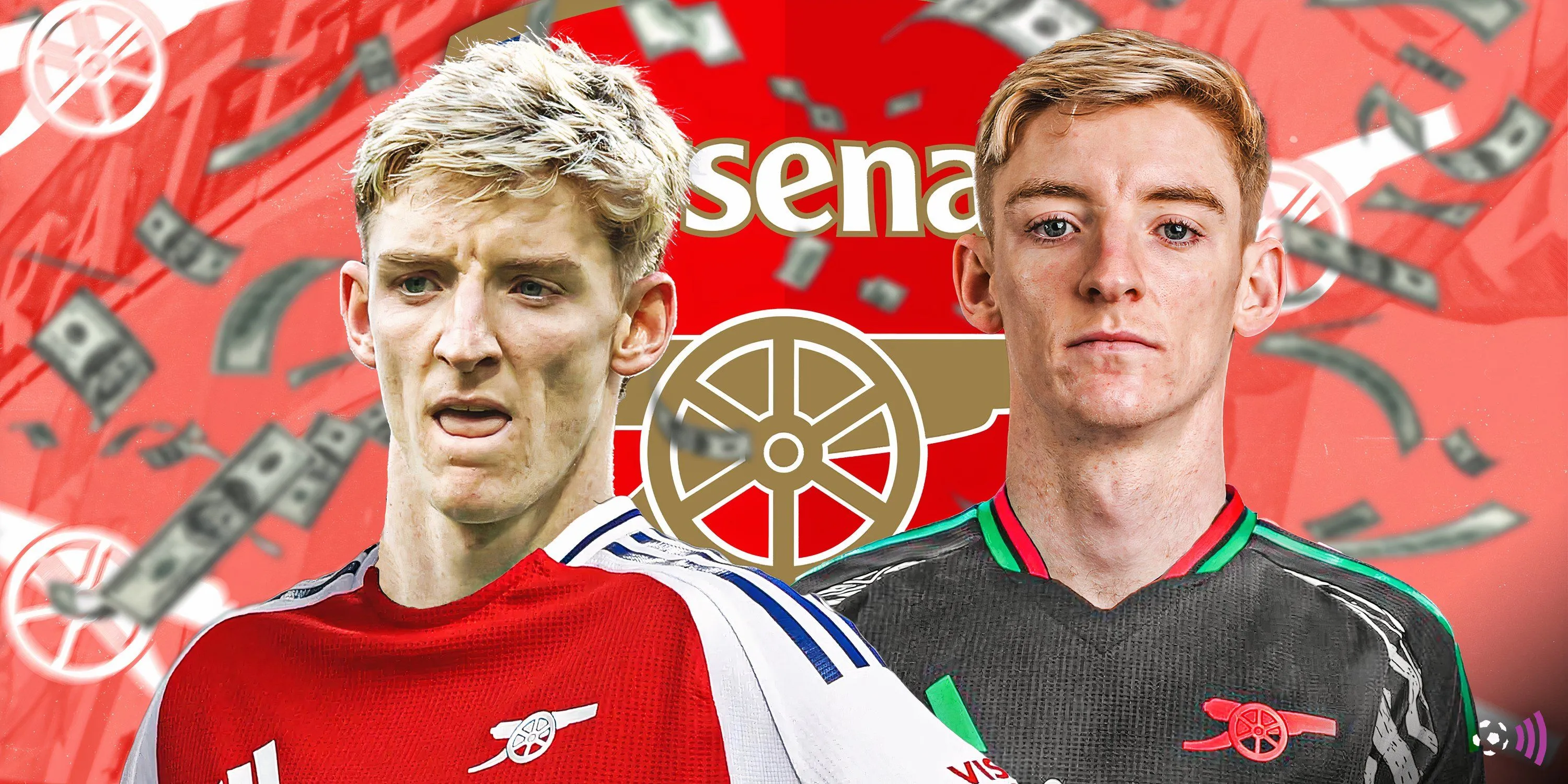 Anthony Gordon trong màu áo Newcastle, mục tiêu của Arsenal