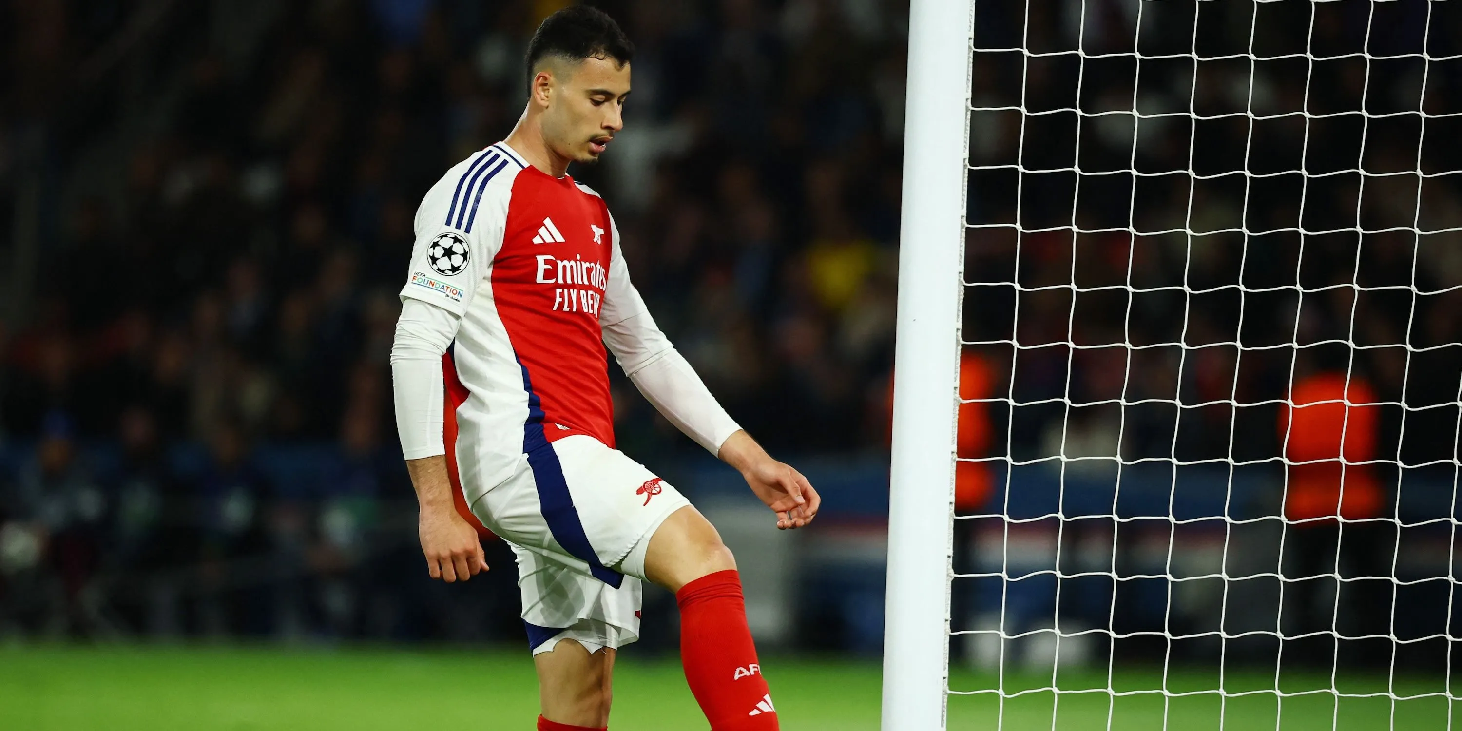 Gabriel Martinelli của Arsenal phản ứng