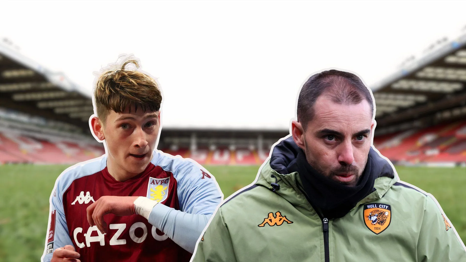 Louie Barry và HLV Ruben Selles, người từng dẫn dắt Hull City nơi Barry dính chấn thương, trong bối cảnh chuyển nhượng đến Sheffield United