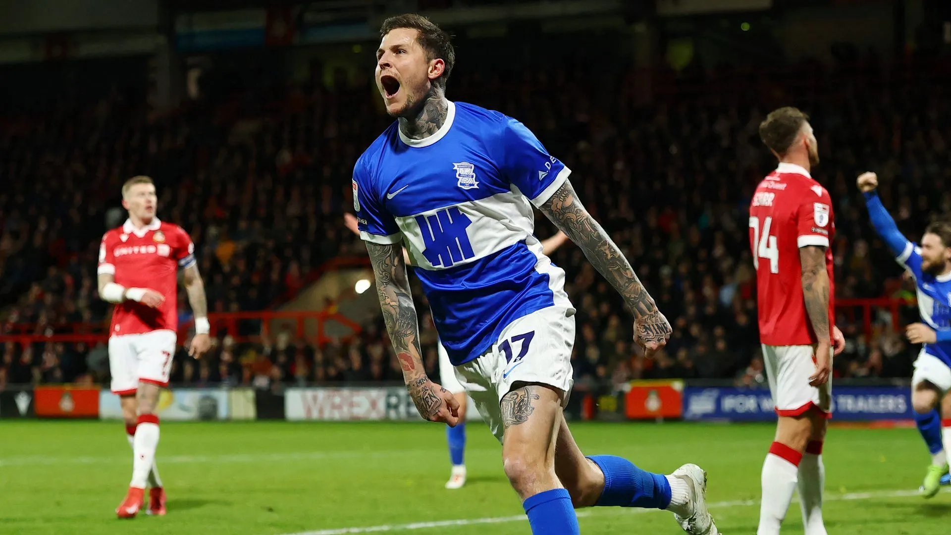 Lyndon Dykes trong màu áo Birmingham City mùa giải 2024-2025