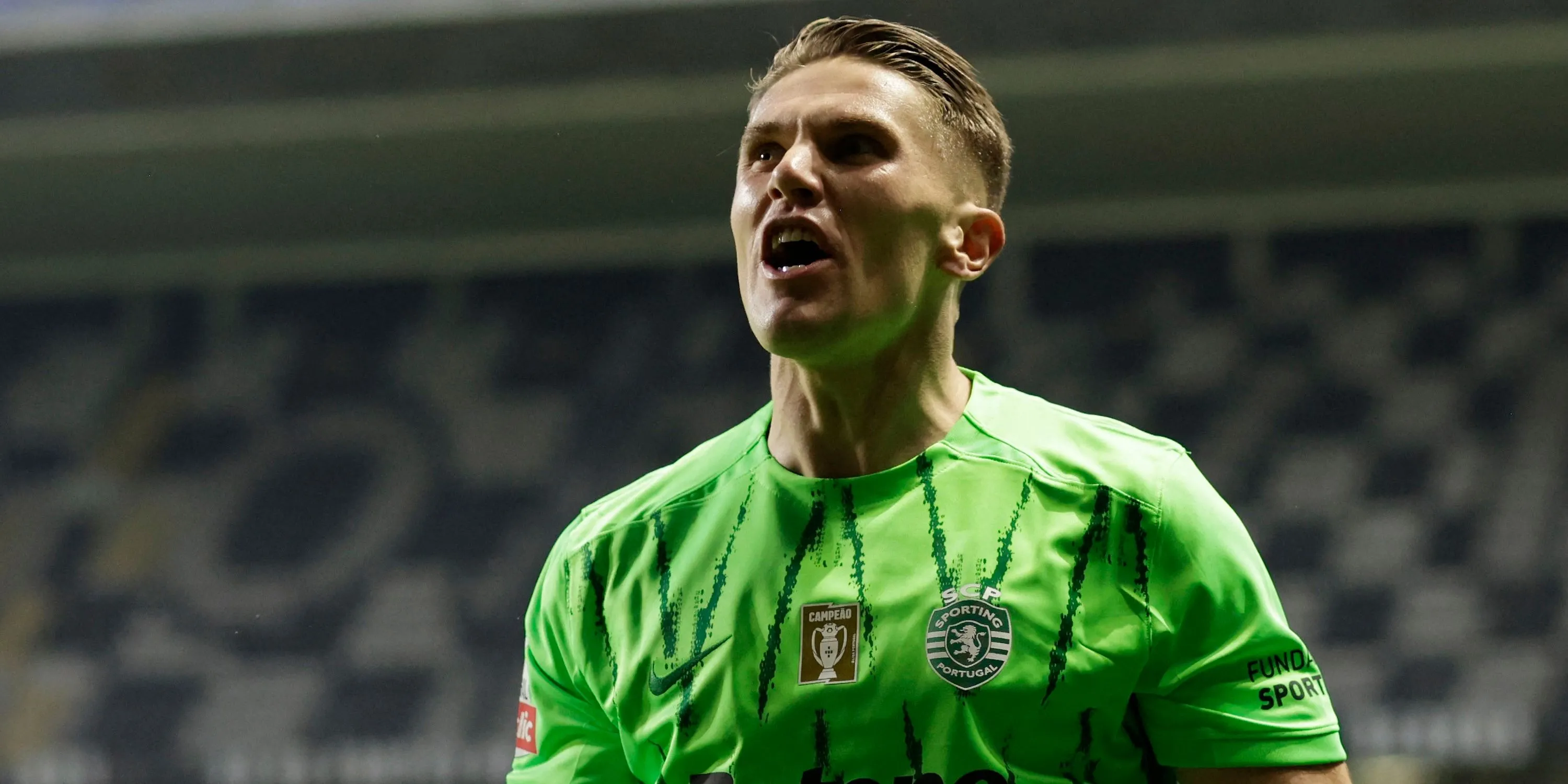 Tiền đạo Viktor Gyokeres của Sporting CP ăn mừng bàn thắng